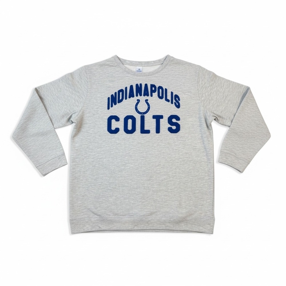 NFL Indianapolis Colts Sweatshirt Womens 2XL Grey Pajama Lounge Crewneck Shirt